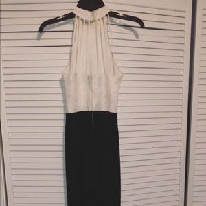 Black and white formal dress